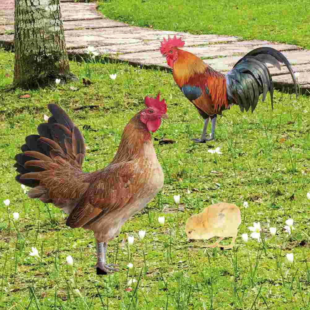 

Decorative Garden Inserts Lawn Sign Chicken Ground Plug Stake Acrylic Hen Animal