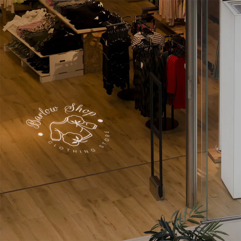 LED Projector Gobo Projector Light Outdoor LED Rotating Customize Spotlight for Commercial Shop Entrance Floor