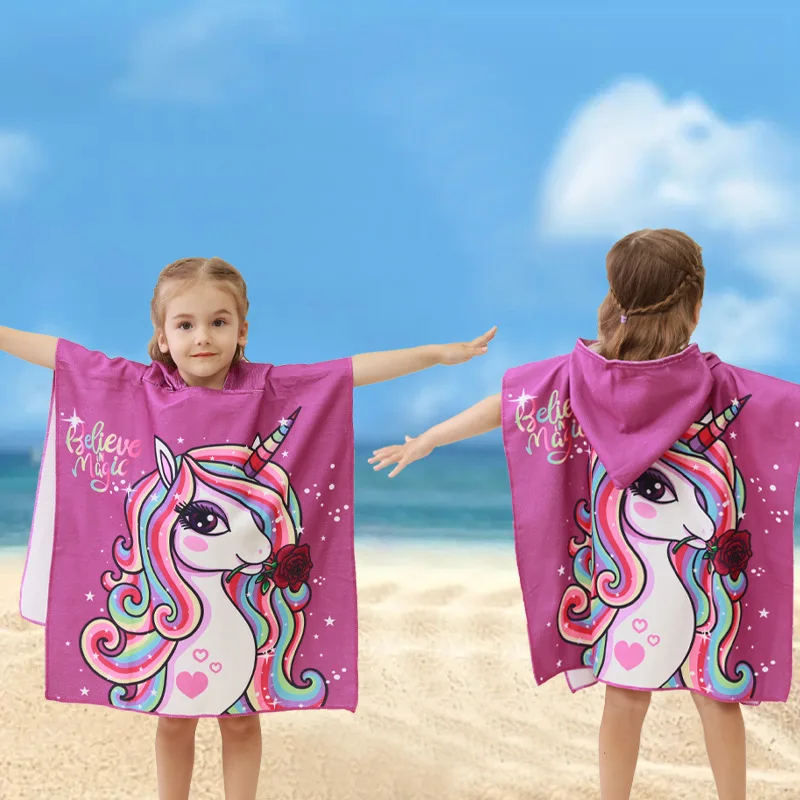 Bathrobe Bath Towel Toddler Hooded Beach Towel Kids Boys Girls
