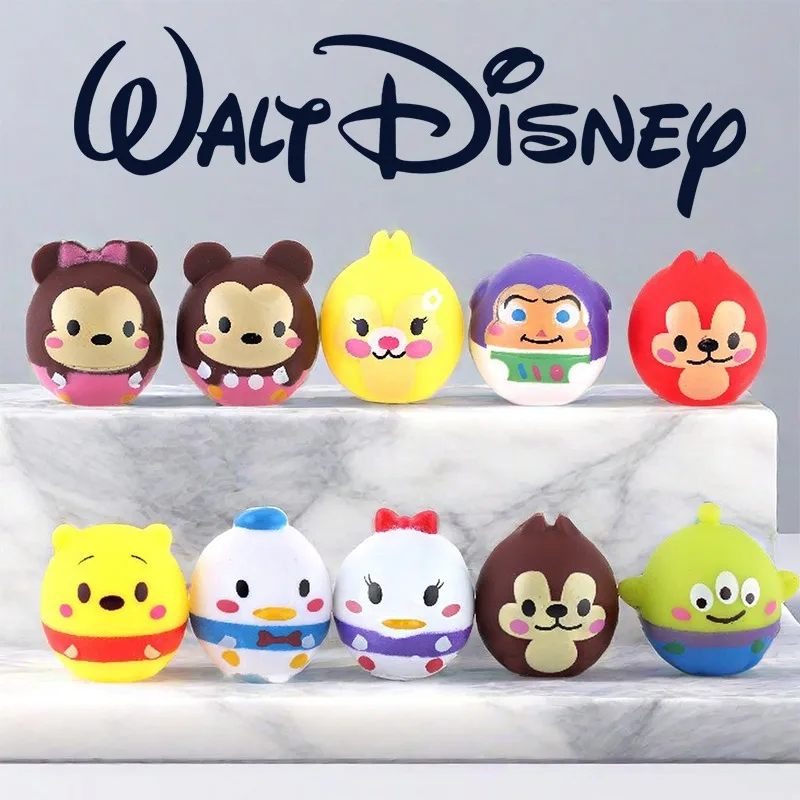 10Pcs Disney Mickey Mouse Doll Cake Decoration Mini Diy Cartoon Minnie Figure Desk Creative Car Interior Ornaments Giocattoli Per Bambini