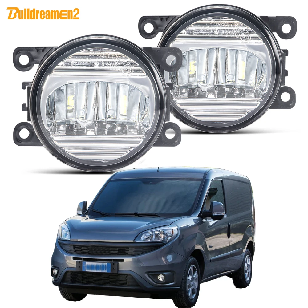 Gruppo Fendinebbia A Led 2 Pezzi Per Fiat Doblo (263 _) 2010-2023 30W 3000Lm Paraurti Anteriore Per Auto Fendinebbia Lampada Di Marcia Diurna Drl H11