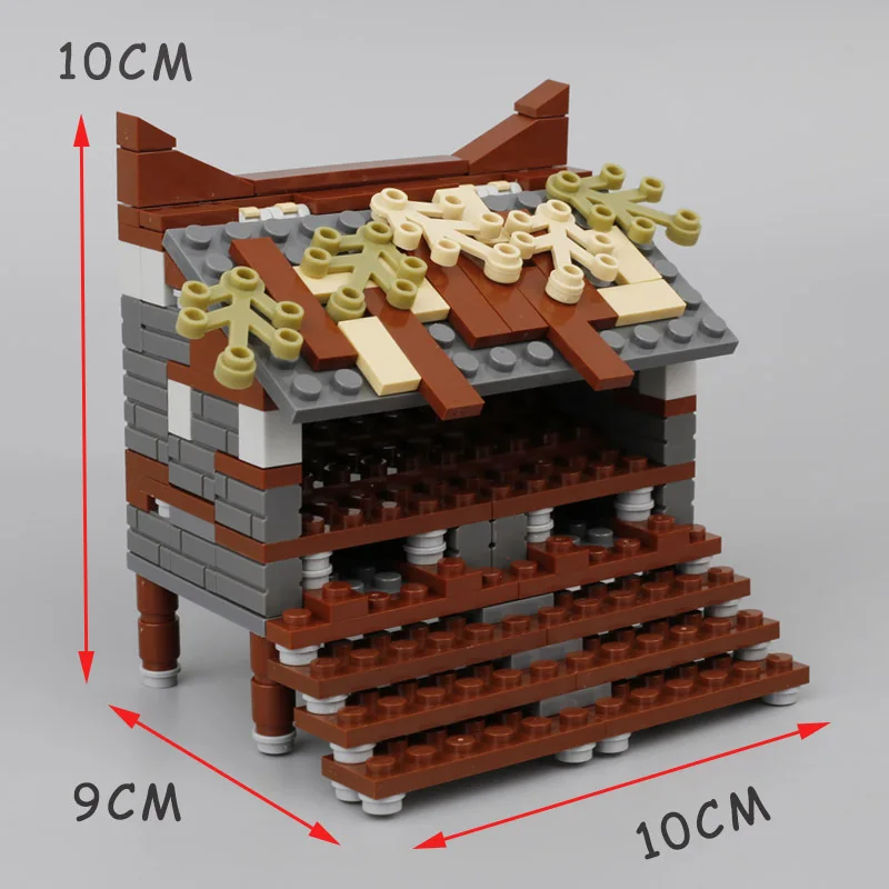 City MOC Henhouse Chicken House with Eggs Model Toys For Food Farm Building Blocks Parts DIY Bricks