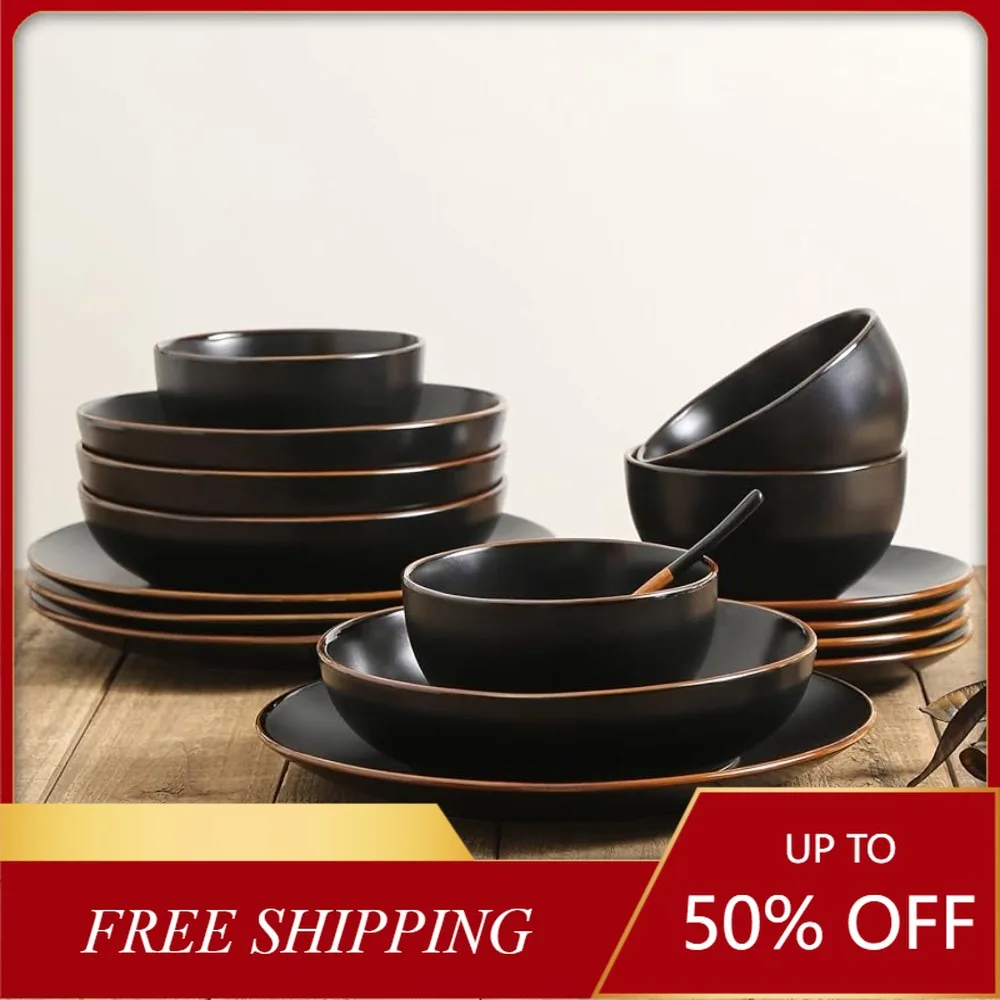 

NEW Home & Kitchen›Kitchen & Dining›Dining & Entertaining Stone Lain Brasa 16-Piece Dinnerware Set Stoneware, Black US