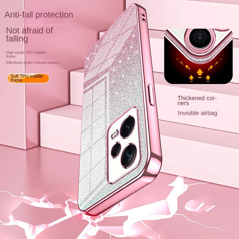 Glitter Plating Soft TPU Phone Case Cover
