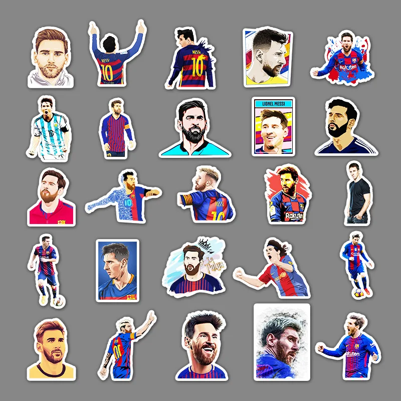 Cartoon Football Star Personalized Graffiti Sticker Desk Refrigerator 51PCS