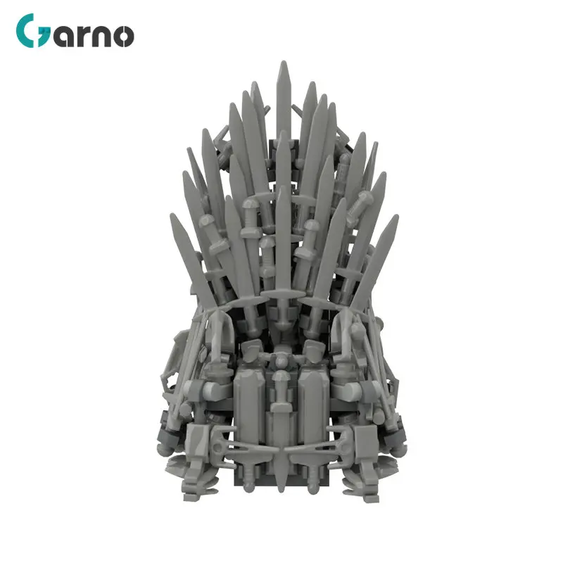 MOC 유명한 영화 다리미 소드 킹 게임 빌딩 블록, 매직 회전 왕좌 피규어, 아이디어 빌딩 블록, 장난감 선물