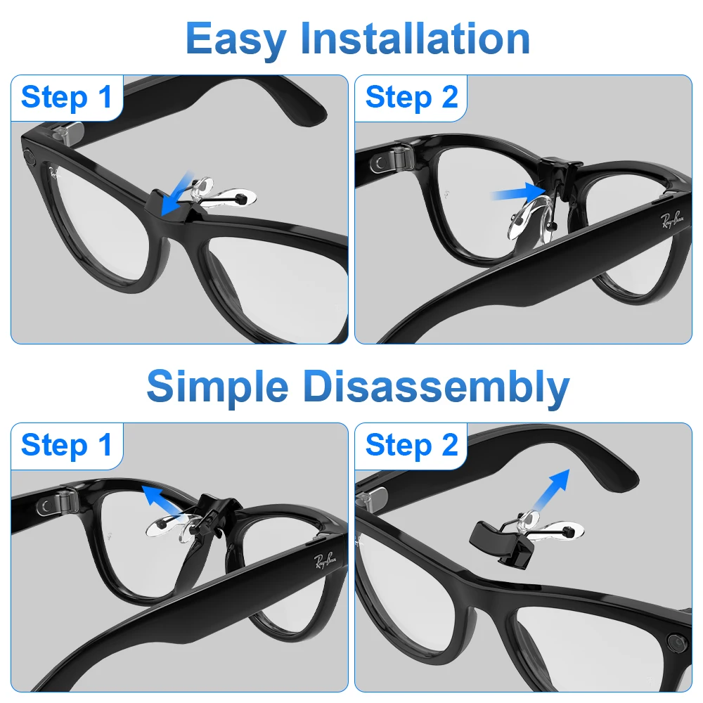 HiBloks For Ray-Ban Meta Skyler RW4010/RW4014 Wayfarer RW4006