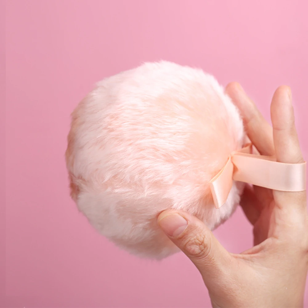 Body Glitter Puff Fairy Bomb Glittering Pom Pom Oversized Glittering Puff Pre-Packed With Superfine 3D Rose Gold Shimmer 5