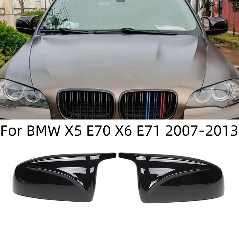 

Car Accessories ABS 2PCS X5 X6 Side Rearview Mirror Cap Cover Shell Replacement For BMW E70 E71 2007-2013