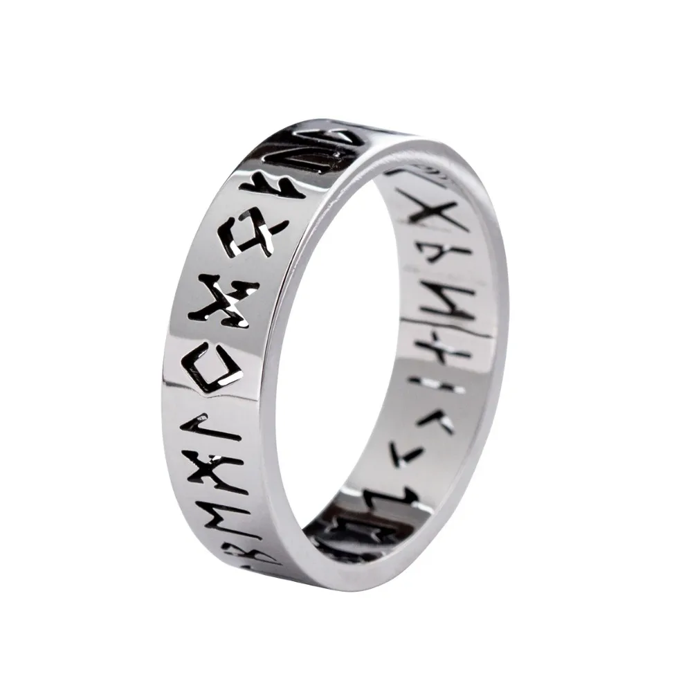 6mm Out Odin Norse Viking Amulet Rune Rings for Men Wedding Jewelry Valentine's Gifts
