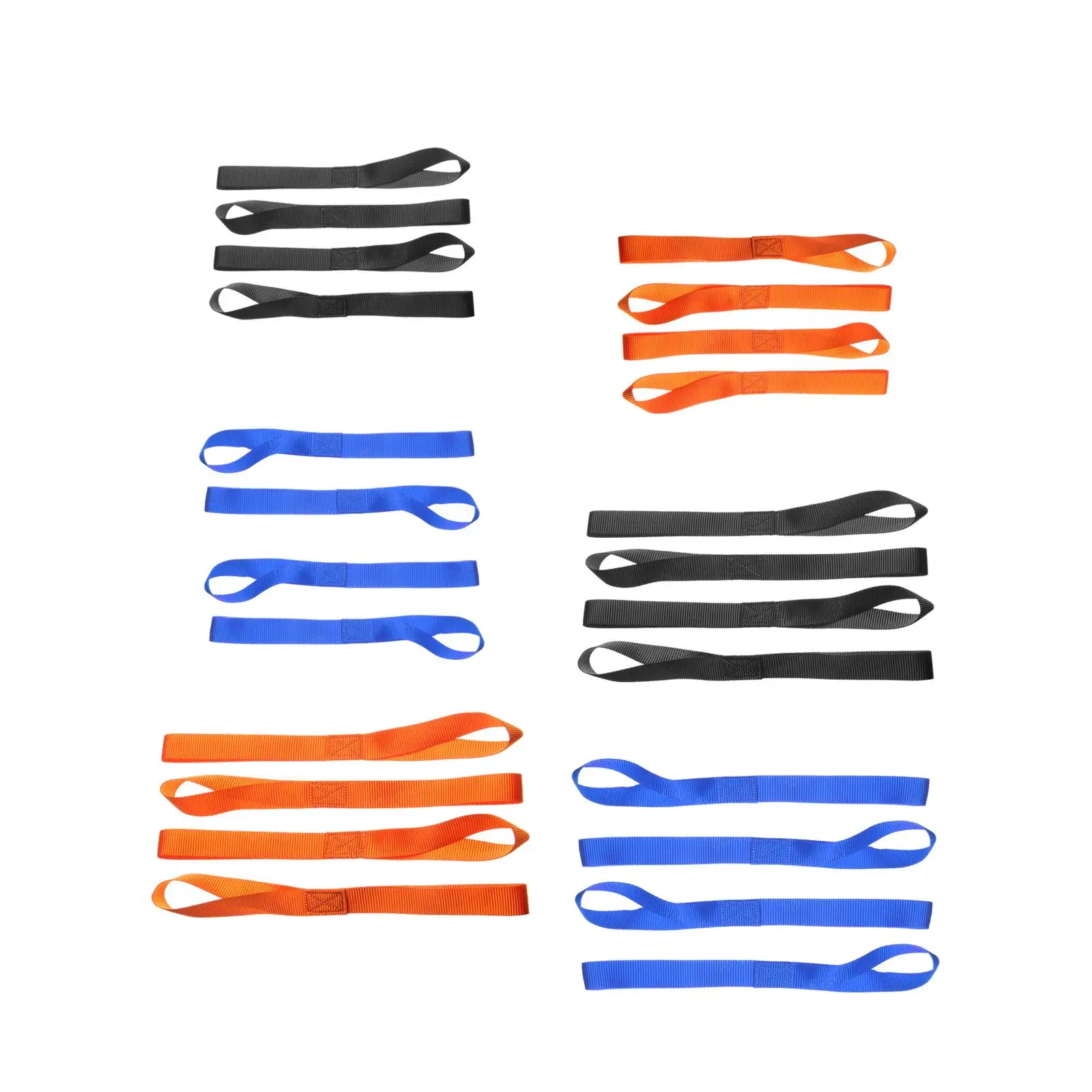 5 Pieces Soft Loops Nylon for Towing Trailering Motorcycle Tie Down Straps