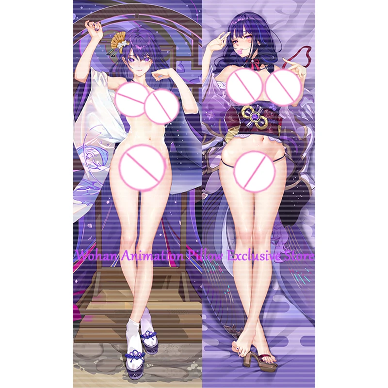 

Dakimakura Anime Pillow Cover Raiden Shogun Double Sided Print 2-Side Print Pillowcase Body Decoration