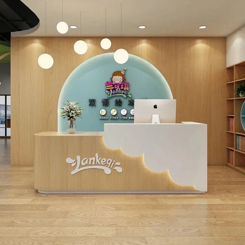 Customer Center Shop Service Counter Spa Reception Furniture Beauty Salon Receptionist Front Desk Party Tables Luxury Receiption