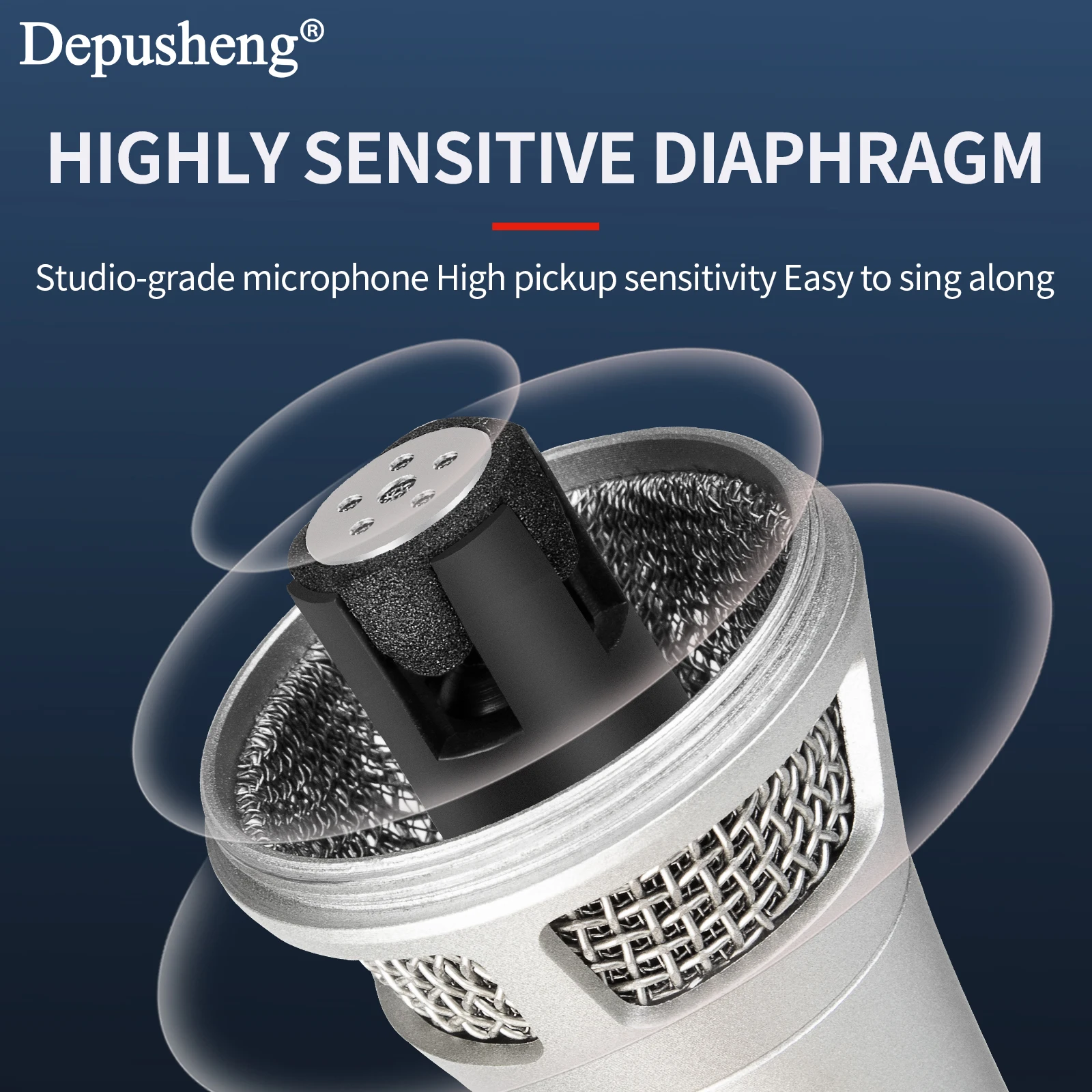Professionelle Soundkarte Depusheng MD32 Audio-Interface TYPE-C mit Monitoring für E-Gitarre, Live-Aufnahme und Studio-Gesang – Detail 30