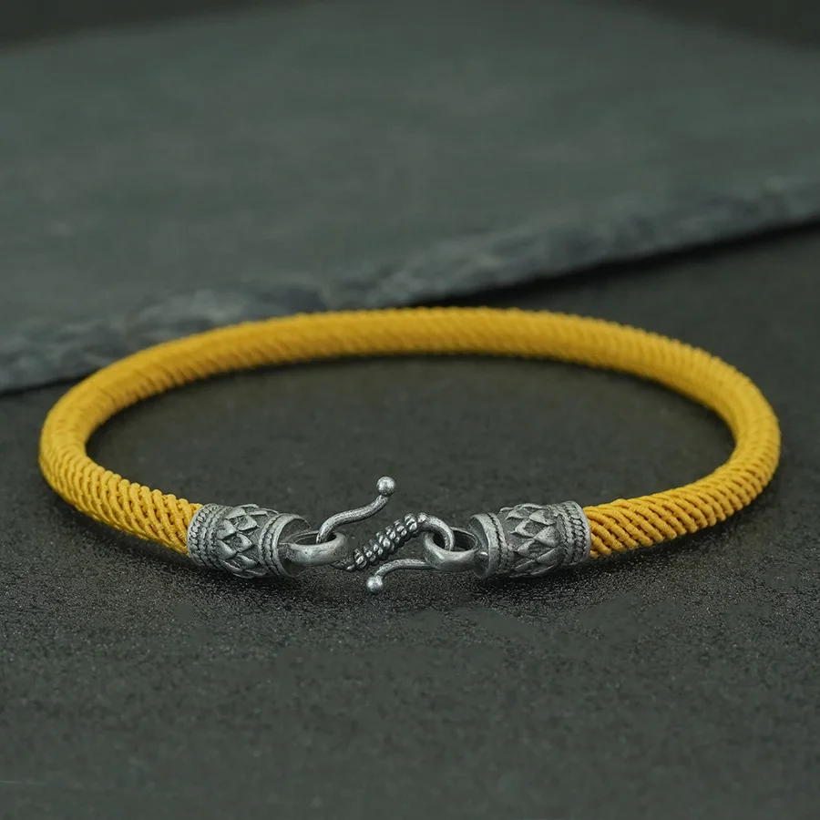 Vintage Men Rope Bracelet 6 Colors Grade A 4mm Milan String Charm ...