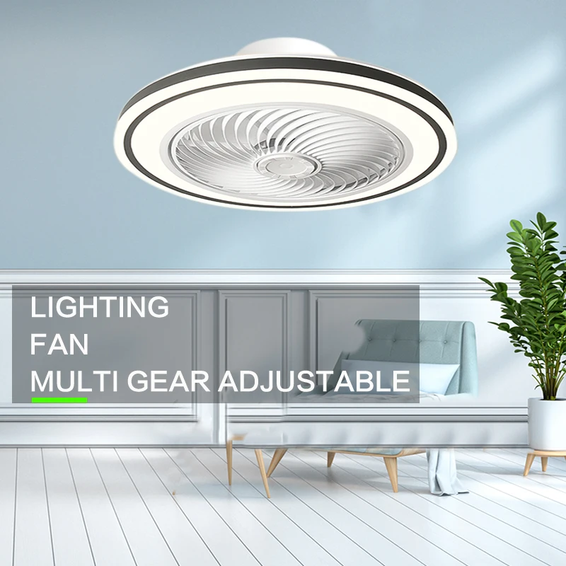 Ceiling light, fan light, minimalist modern bedroom light with fan, LED living room dining room adjustable lightin