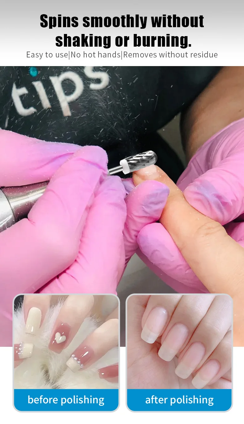 Description Picture 6 of itemManicure Tungsten Steel Nail Drill Bits Milling Cutters For Manicure Nail Accessories And Tools F/M/C/XC/2XC/3XC/4XC Tooth