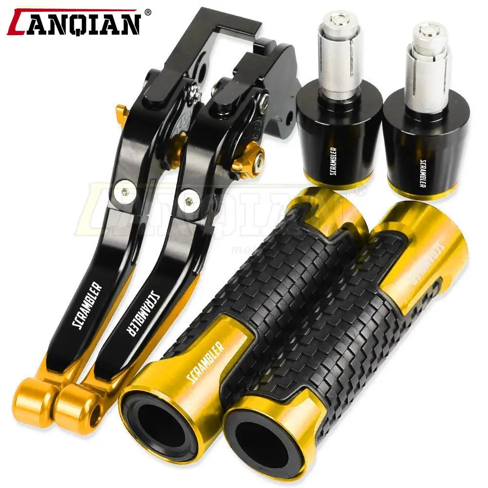 

Motorcycle CNC Aluminum Adjustable Brake Clutch Levers Handlebar Hand Bar Grips End For DUCATI SCRAMBLER FULL THROTTLE 2019 2020