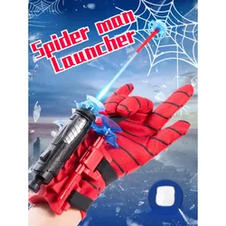Cobweb Ejector Spider Man Super Hero Gloves Childern Toy Boy Decoraction for Cosplayer Emissionable Soft Bullet Gun