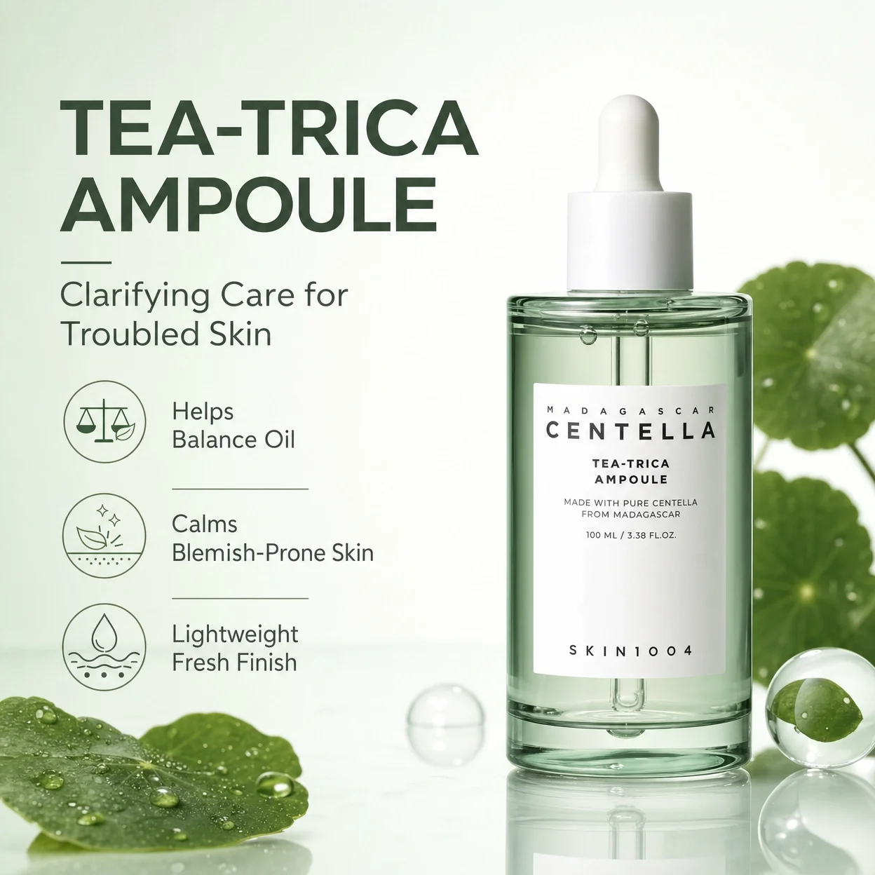 Korean Centella Ampoule Essence,Brightening Calming and Repairing Pores Smoothing Face Moisturize Serum Daily Face Care Products - immagine 4