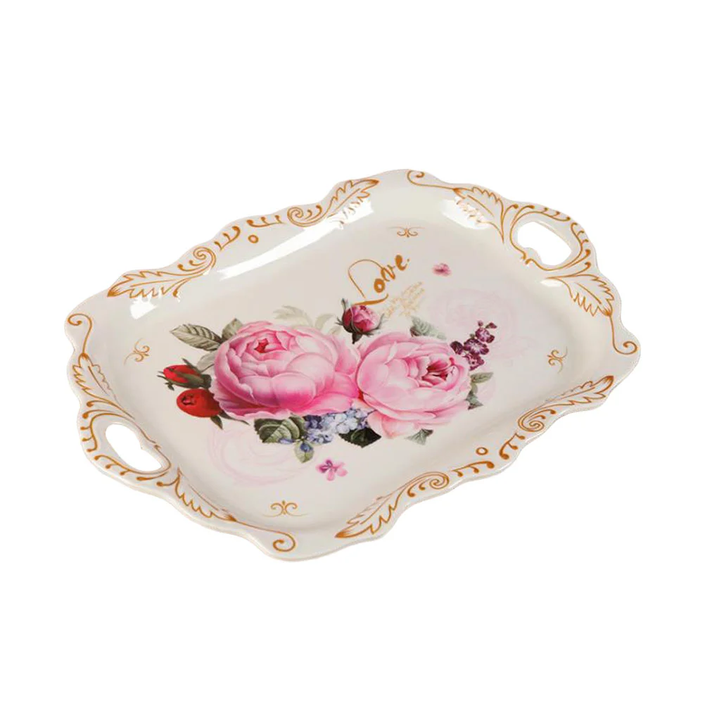 Kitchen Dining Food Serving Tray Tea Cup Snack Plate Decorative Melamine Tray Smooth Finish Long Lasting