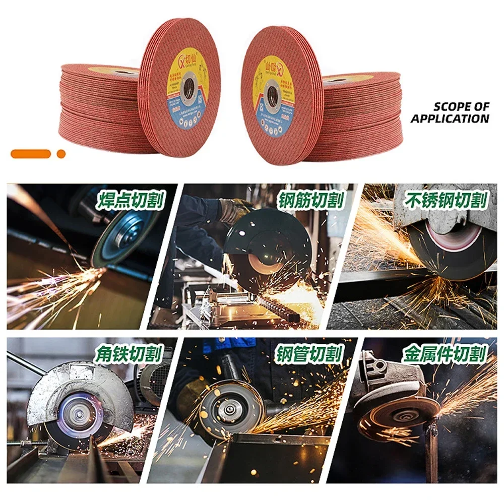 RDDSPON 107mm 125mm 5PCS Metal Grinding Cutting Disc for 100/125mm Angle Grinder Ultrathin Blade for Metal Iron Stainles Steel