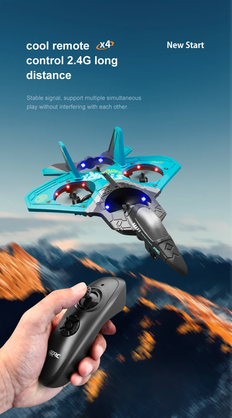 4drc V17 Remote Controlled Rc Glider Fighter Plane For Beginners_voghion.com