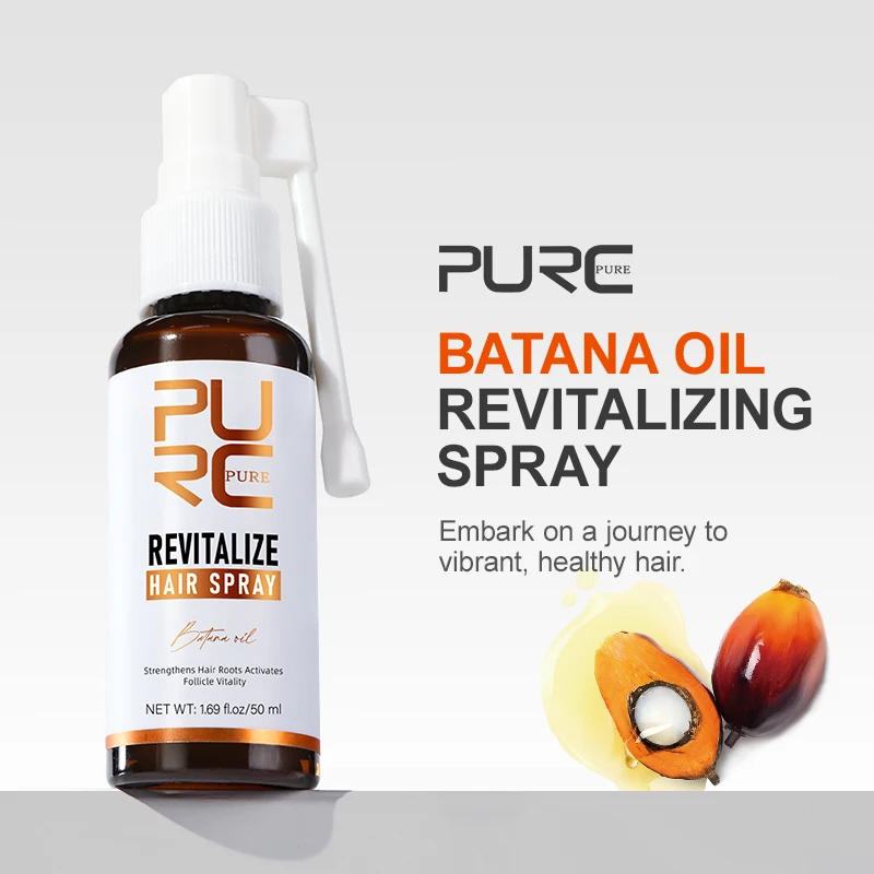 PURC Hair Growth Spray Batana Oil Biotin Rosemary Oil for Hair Grow Anti Loss Repair Treatment Fast Regrowth Care