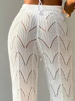 Beach Fashion Sexy Elegant Hollow Tree Bikini Blocked Knitted Pants - Image 5