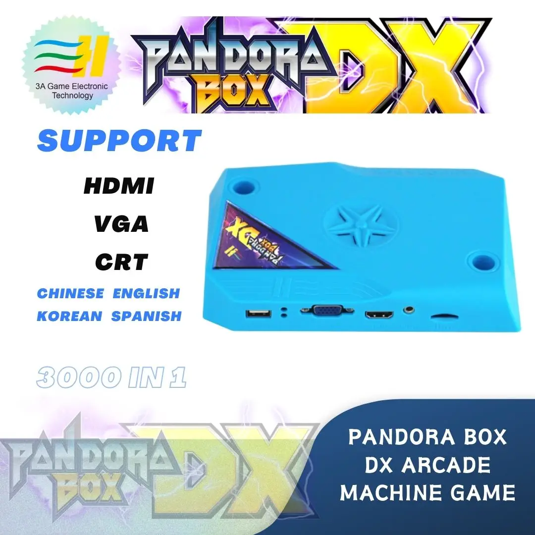 판도라 박스 Dx 아케이드 머신 게임 3000 인 1 아케이드 버전 3D 잠마 메인보드, 지지대 CRT VGA HDMI 출력 아케이드