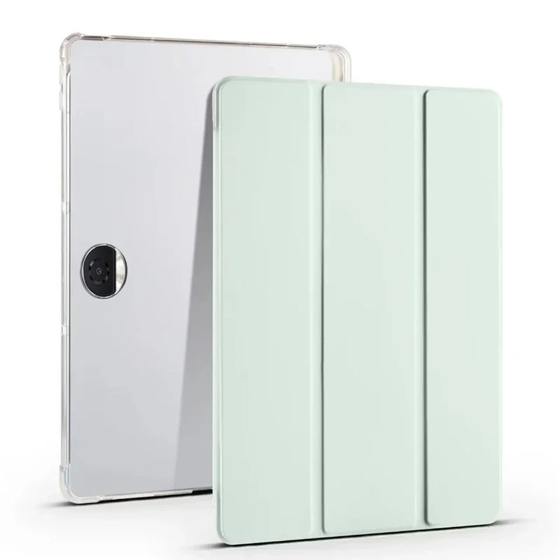 Premium PU Leather Trifold Tablet Case with Pen Holder - Soft Back, Stand Function, Shockproof Protection