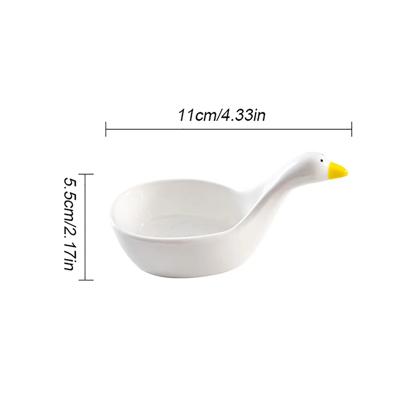 백조 모양의 조미료 접시 간장 접시, 세라믹 디스크, 토마토 거치대 샐러드 드레싱 용기, 창의적인 테이블 장식, 가정