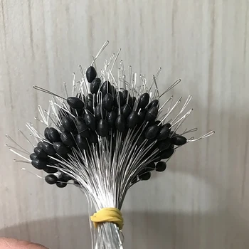 300Pcs 실리콘 공간 콩 전문 낚시 플로트 저항 안티 스트랜드 물고기 라인 낚시 장비 커넥터 스토퍼 0.8/1.5/2.5 #, 물고기 낚시 장비