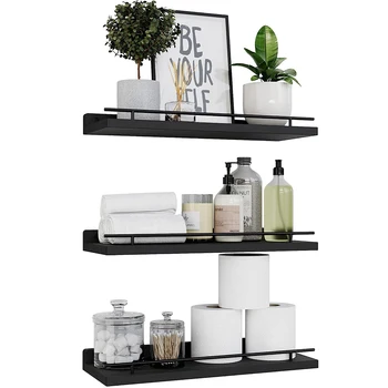 DIY Bathroom Kitchen Storage Rack Wall Shelf Decoration Floating Wall Shelves Home Decor Accessories Garden 2