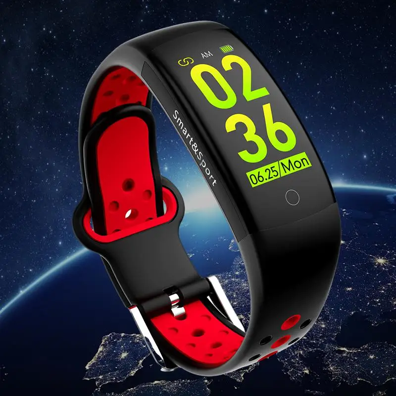 

Cross Border Hit Product Q6s Smart Bracelet Color Screen Watch 3d Dynamic Ui Dynamic Heart Rate Monitoring Ip68 Waterproof