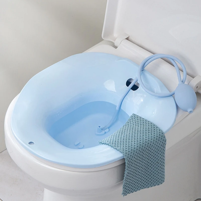 Toilet Sitz Bath Basin Squat Closestool Folding Toilet Sit Basin Bath Wash Butt Woman Confinement Basin Cleaner for Elderly Maternal Pregnant Woman