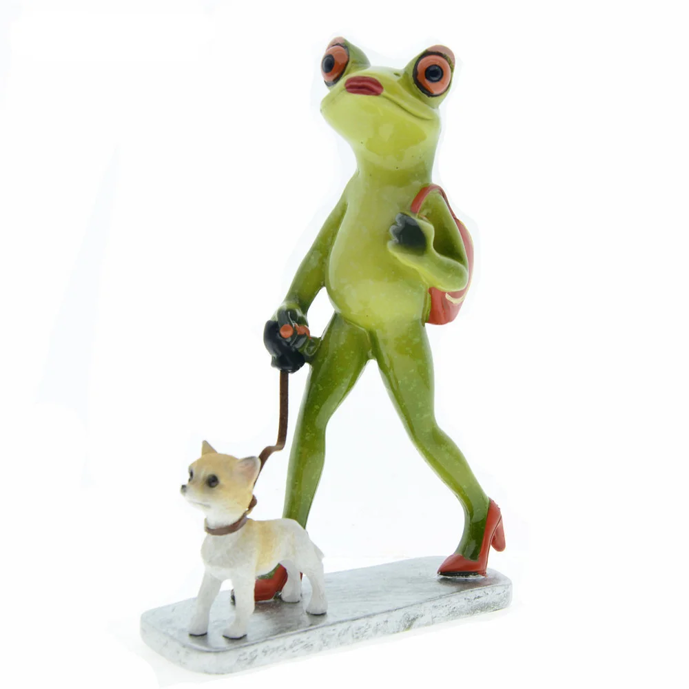 

Resin Lady Leggy Frog Figurines Nordic Creative Animal Statues for Interior Sculpture Home Desktop Living Room Décor Garden Deco