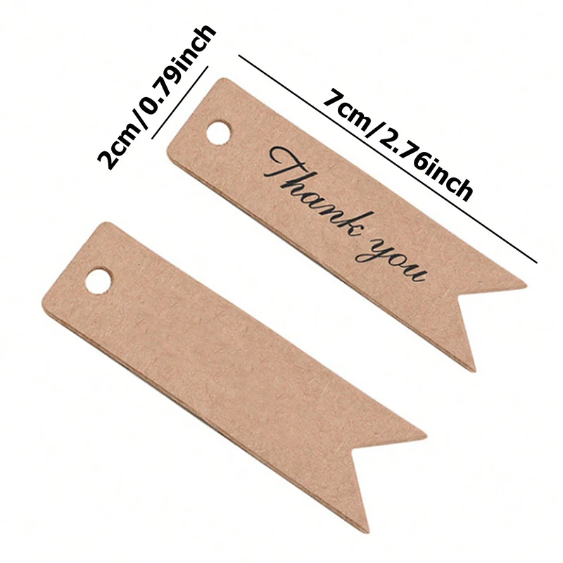 100pcs 감사합니다 작은 레이블 크래프트 종이 태그 빈티지 구운 DIY 쥬얼리 재료 빈 교수형 태그 북마크 선물 카드 TMZ