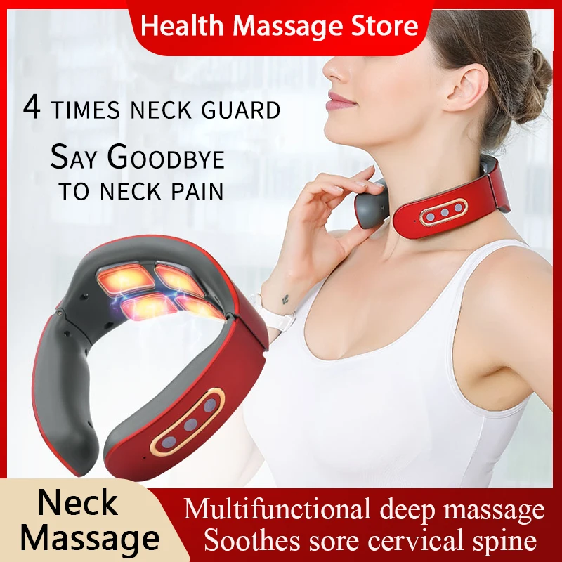 

Neck Protector Household Cervical Pulse Multifunctional Massage Device Hot compress neck to relieve neck pain Massager