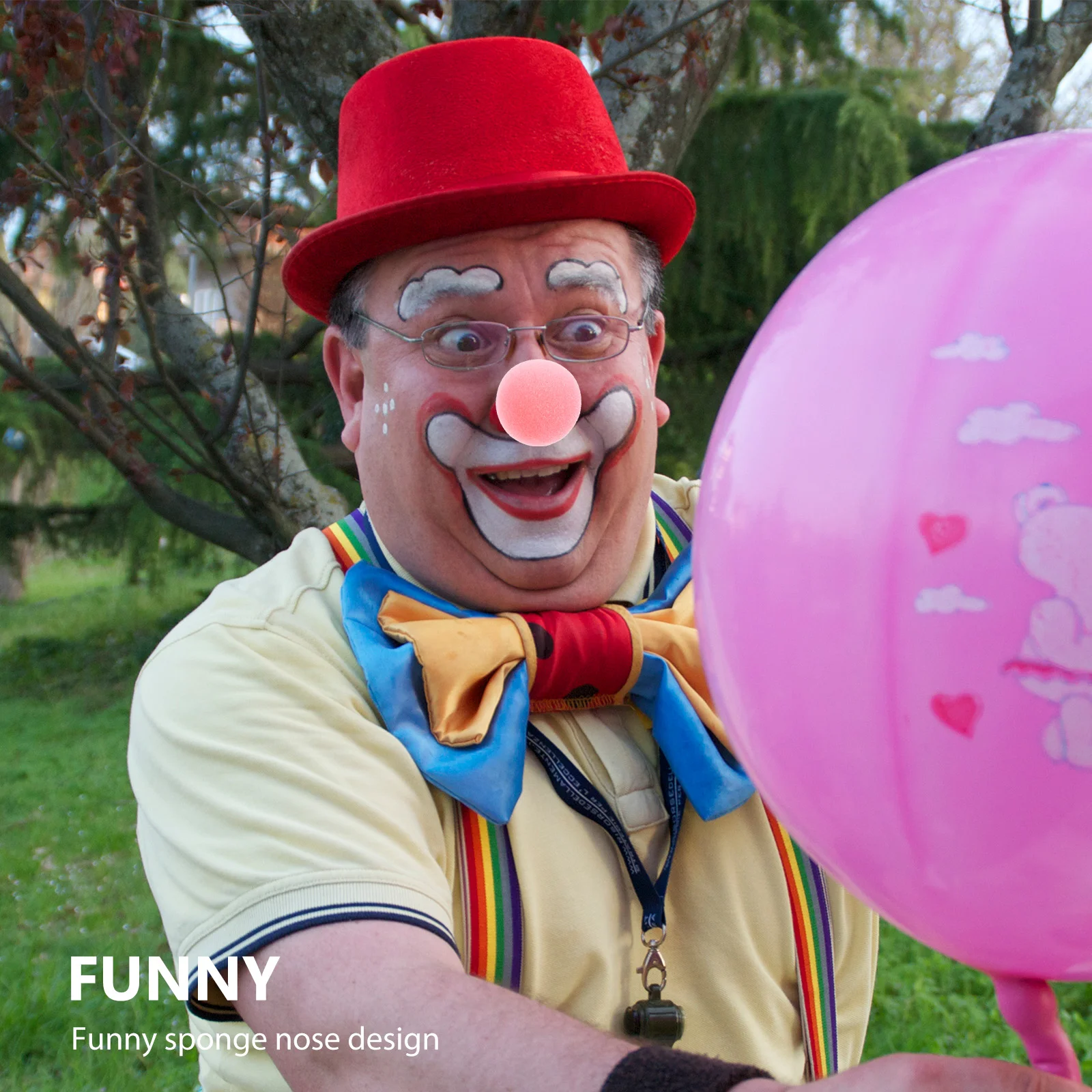 20 Pcs Clown Nose Prop Halloween Cosplay Circus Accessories Clothing Accessory