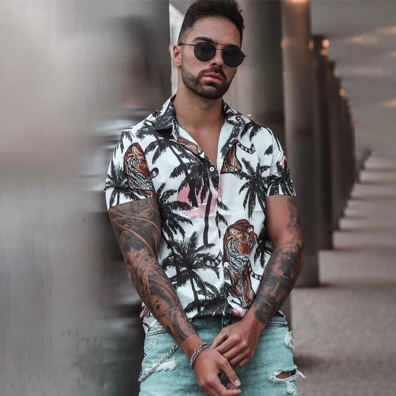 

2022 Summer New Streetwear Personality Trend Casual Men's Shirts Fashion Thin Section Quick-drying Versatile Men's Clothing