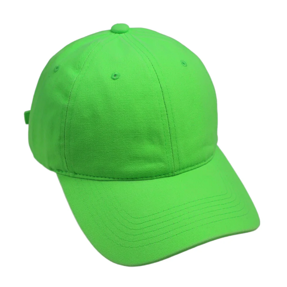 Wahsed Dazzling Blank Neon Green Cap 