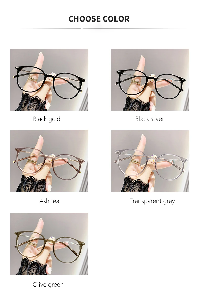 Fotoempfindliche, farbwechselnde Anti-Blaulicht-Myopie-Brille sind trendig, stilvoll, einfarbig, Retro und vielseitig.6052 – Detail 6