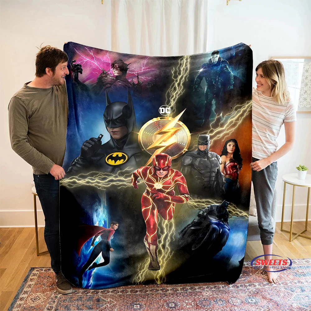 New Arrive! DC The Flash Blankets Sofa Bed Cover Four Season Soft Fluffy Quilt Blanket Flannel Throw Outdoor Leisure Office Nap 2