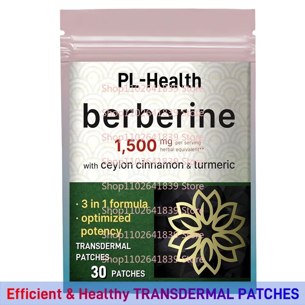 Berberine Transdermal Patches with Ceylon Cinnamon Turmeric Support Immune System 30 Patches