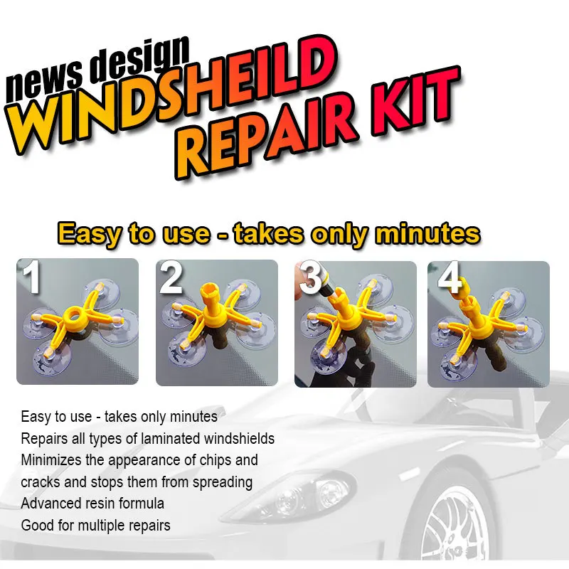 

2ml Car windshield repair tool kit car glass repair fluid kit crack repair fluid Glass Gap Repair Kit car windshield repair