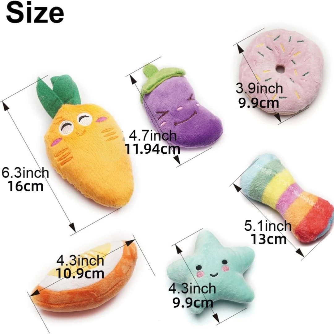 9-piece set of squeaking puppy toys, cute multi-color design, can bite at any time, suitable for small dogs 3
