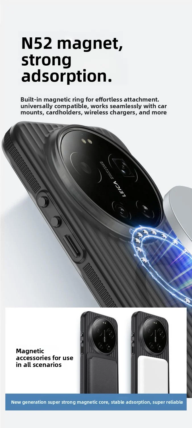 Xiaomi Transparent Magnetic Anti-Slip Protective Back Cover - Hard PC Case