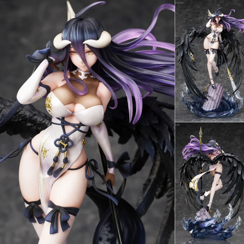 

100% Original 1/7 F:NEX OVERLORD Albedo Cheongsam Chi-pao Ver 31CM Anime Figure Model Collectible Toys Gifts