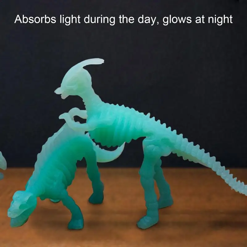 12pcs Glow In The Dark Dinosaur Toy Luminous Dinosaur Model Figure Toy Decoration Party Favor Birthday Gift For Kids